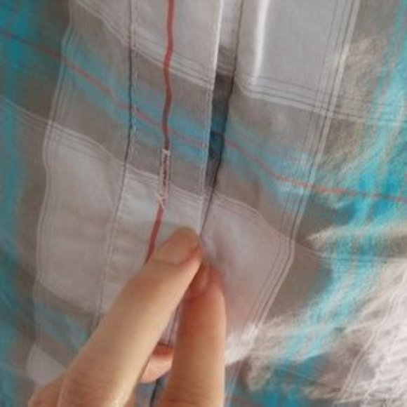Aeropostale Turquoise Plaid button down shirt - Picture 3 of 6